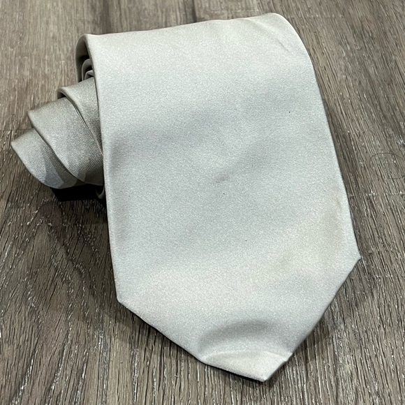 NWT Piatelli Made in Italy 100% Silk Black Tie Formal Silver Tux Designer Lux - Picture 1 of 9